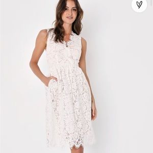Lulus white lace dress